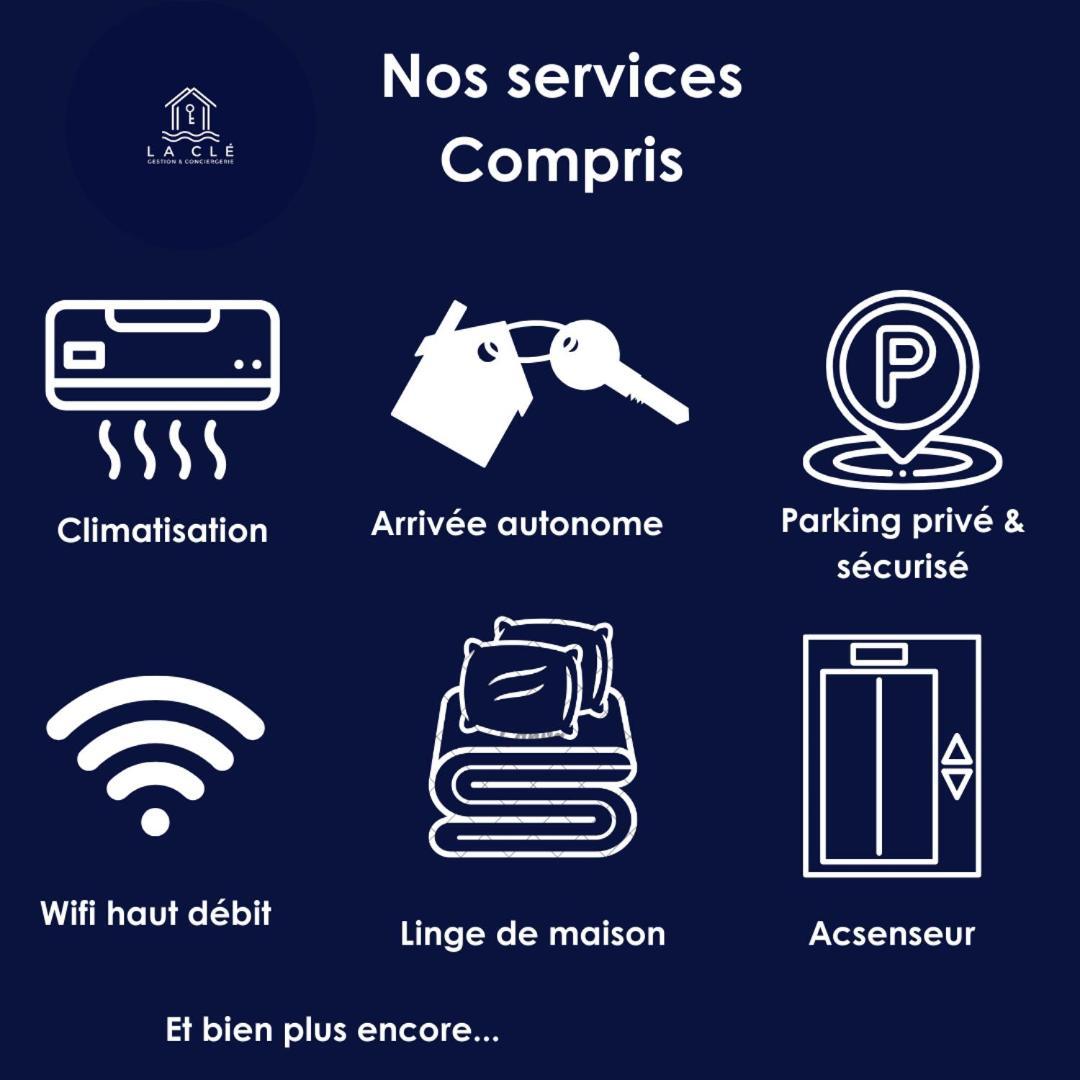 La Cle -Climatisation - Parking Prive - Ideale - Professionnels - Familles - Amis Hyères Extérieur photo